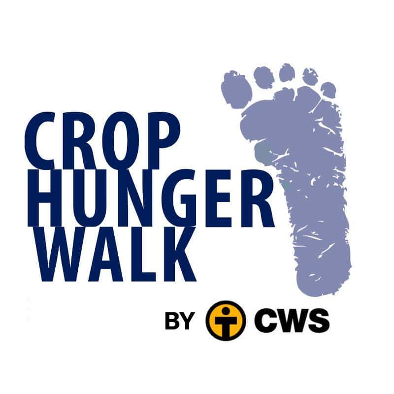 311775227_477974374356538_7926038171482107769_n Logo featuring "CROP Hunger Walk" text with a footprint graphic, accompanied by CWS emblem. Promotes a walking event to fight hunger.
